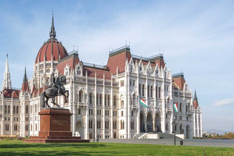 The Hungarian-Parliament in Budapest, Hungary.